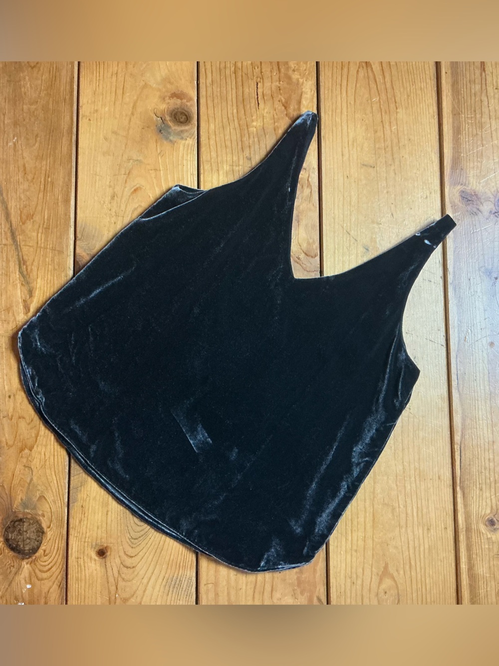 Velvet Black Tank Top | Size S